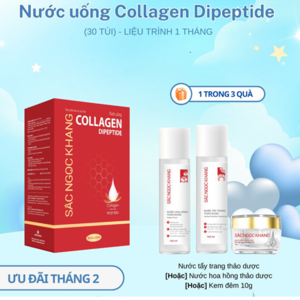 Nước Uống Collagen Dipeptide Sắc Ngọc Khang – Bí Quyết Tăng Cường Làn Da Săn Chắc, Mịn Màng